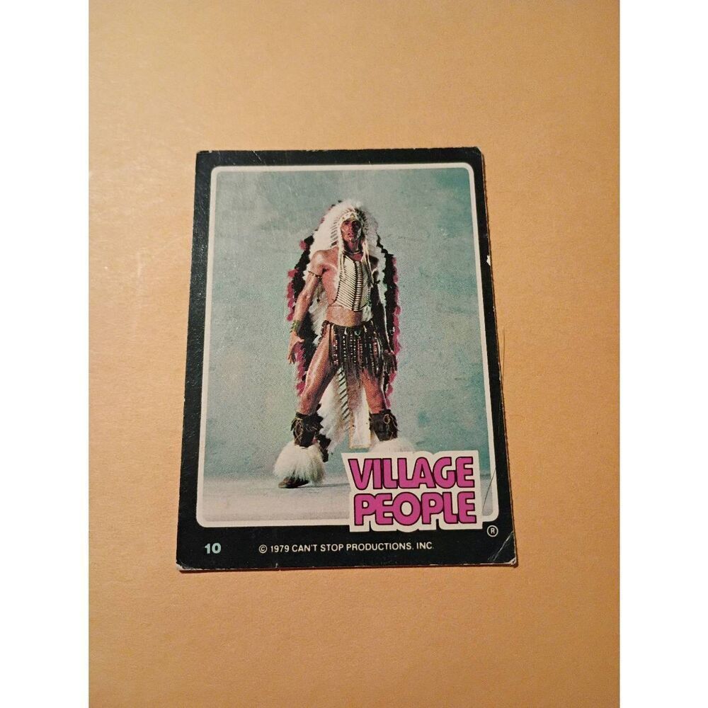 Vintage 1979 Village People Trading Card #10 Disco Era Vintage Music Collectible